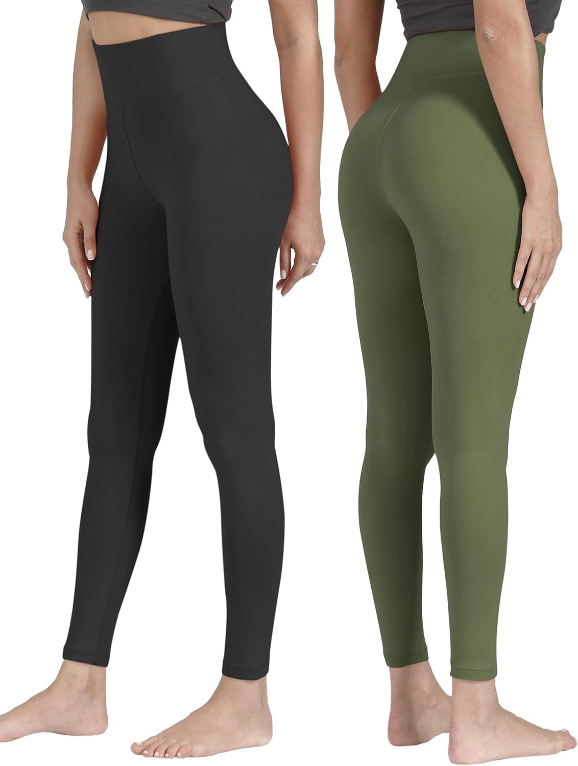 High Waisted Leggings for Women Buttery Soft Stretchy Tummy Control Workout Yoga Running Pants One&Plus Size